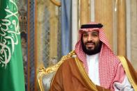 Saudi Arabia's Crown Prince Mohammed bin Salman attends a meeting with U.S. Secretary of State Mike Pompeo in Jeddah