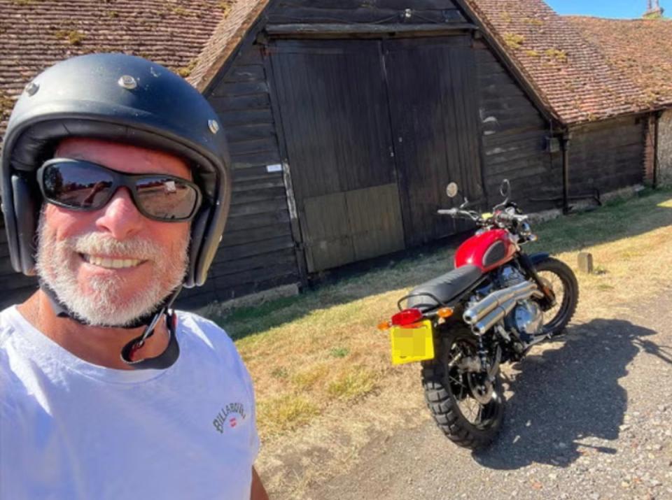 David Alderton, pictured, runs a motorcycle dealership (Motorcycle Trading/Facebook)