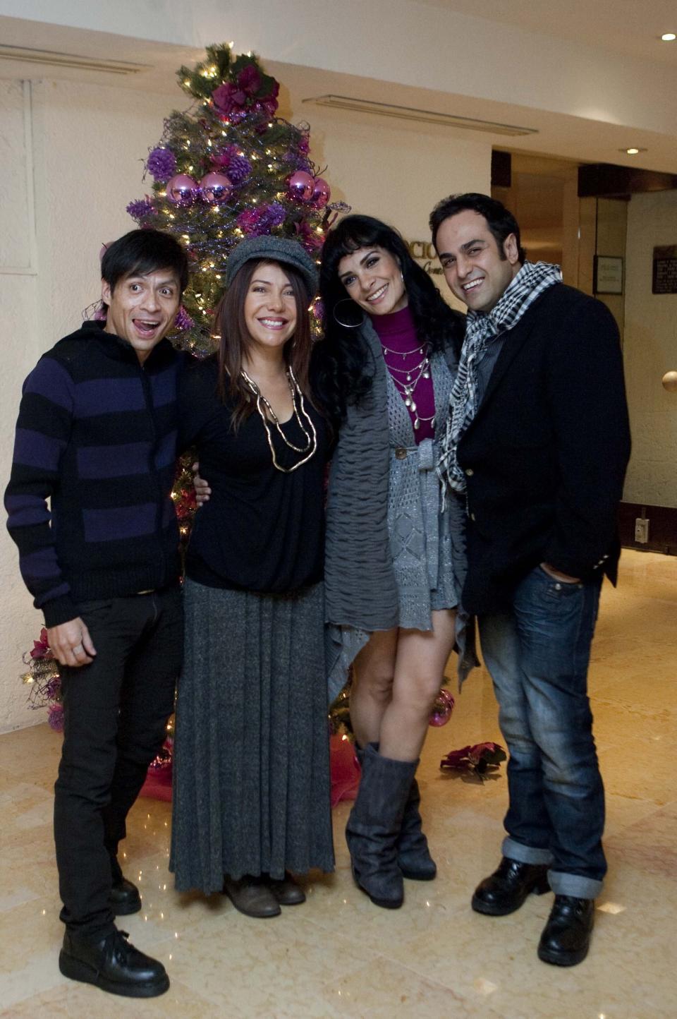 MEXICO CITY, MEXICO - DECEMBER 16:  Actress Mara Escalante and cast pose during a press conference to announce her year-end show at Fiesta Americana Hotel on December 16, 2010 in Mexico City, Mexico. (Photo by Alejandro Godinez/Clasos.com/LatinContent via Getty Images)