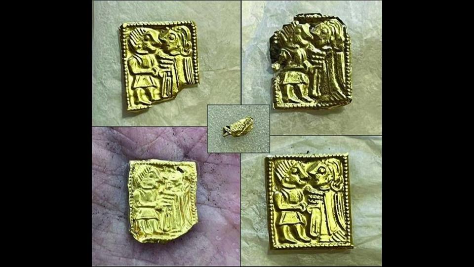 Archaeologists found five new gold pieces.