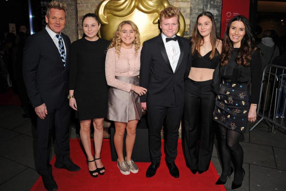 Family man: Gordon Ramsay with children Megan, Matilda, Jack and Holly and wife Tana Ramsay (Eamonn M. McCormack/Getty)