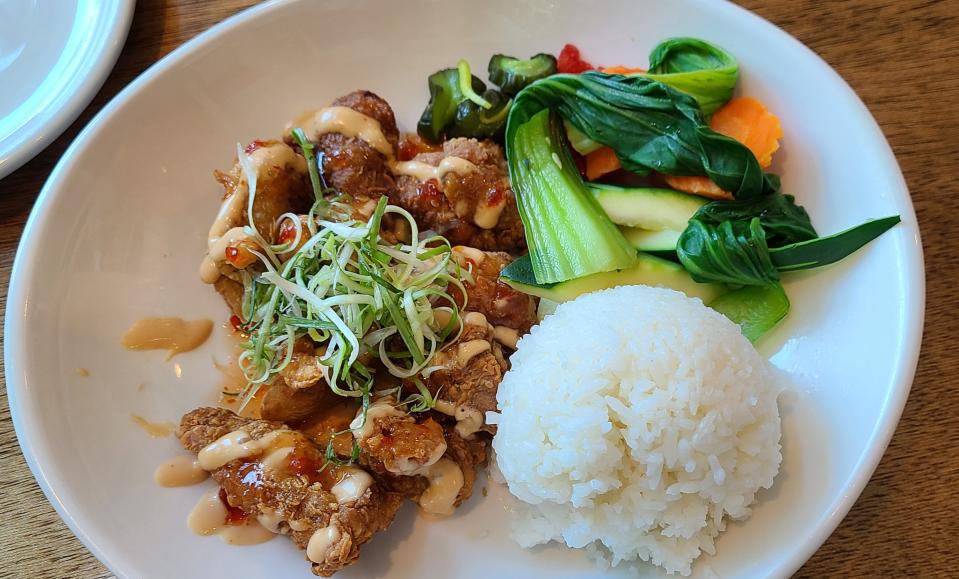 Yoko San Ramen's spicy karaage lunch bowl, $14.