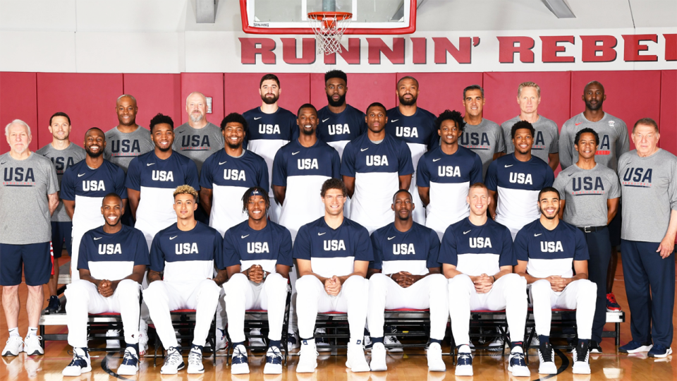 This image of Team USA basketball, missing several superstar players, was widely panned on social media.