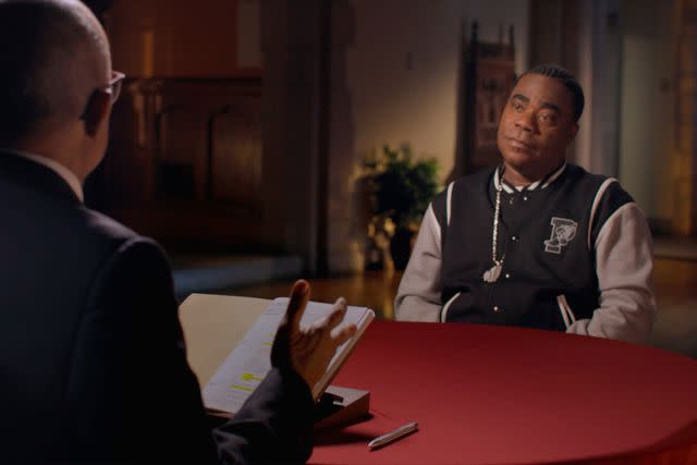 <p>PBS</p> Tracy Morgan in season 10 of 'Finding Your Roots.'