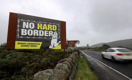 FILE PHOTO: View of the border crossing between the Republic of Ireland and Northern Ireland outside Newry