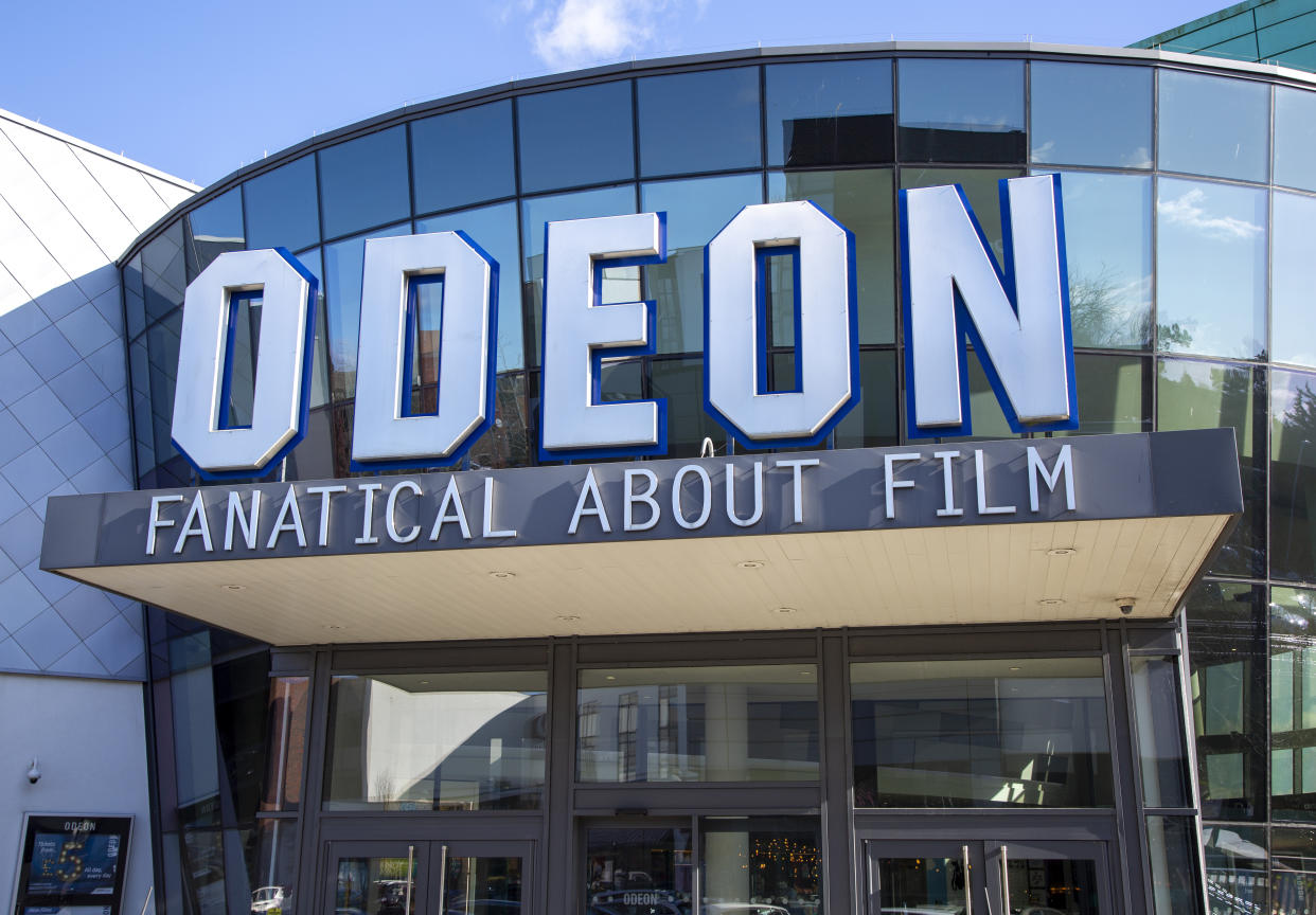 Modern architecture of Odeon cinema building in Trowbridge, Wiltshire, England, UK. (Photo by: Geography Photos/Universal Images Group via Getty Images)