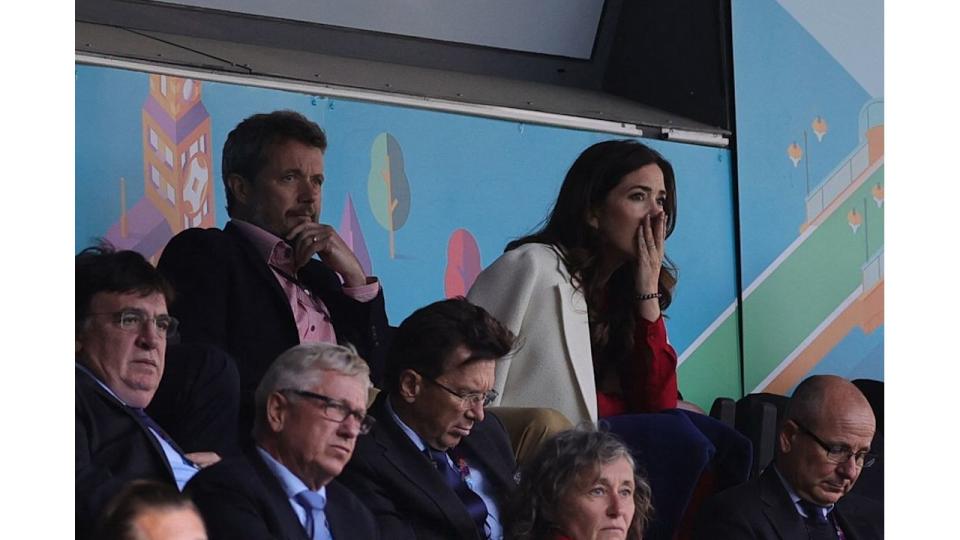 Frederik and Mary witnessed the match where Eriksen collapsed at Euro 2021