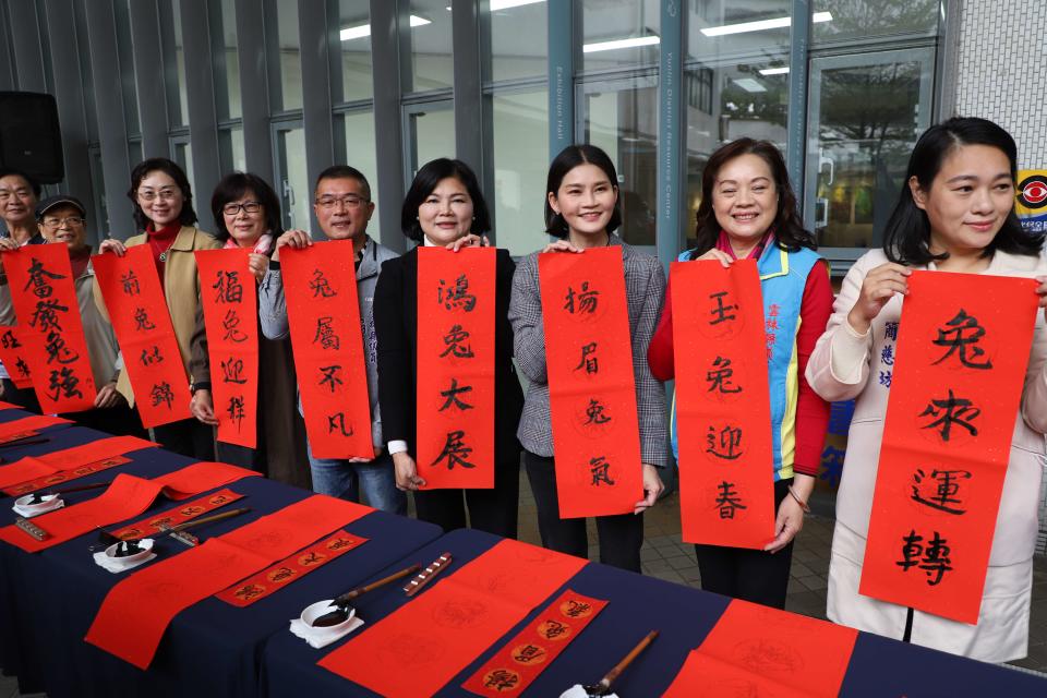 慢遊雲林鴻兔大展，縣長張麗善邀全國民眾來雲林走春。（記者陳正芬攝）