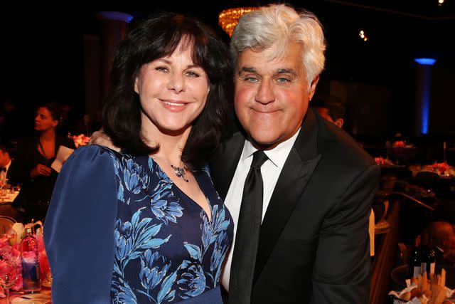 <p>Christopher Polk/Getty</p> Mavis Leno (L) and MC Jay Leno during the 26th Anniversary Carousel Of Hope Ball presented by Mercedes-Benz at The Beverly Hilton Hotel on October 20, 2012 in Beverly Hills, California.