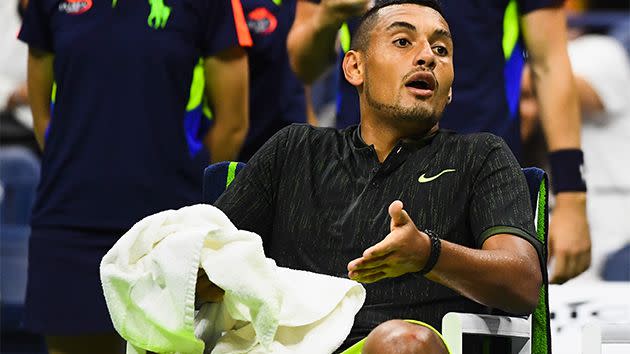 Kyrgios at the 2016 US Open. Image: Getty