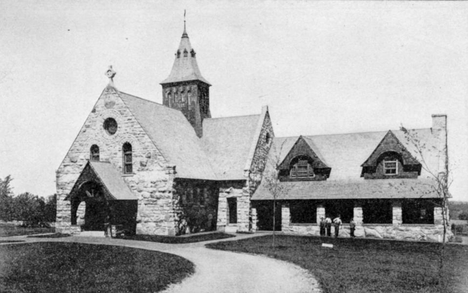 When Herbert Johnson was committed to the Sockanosset School for Boys in the 1920s, the chapel stood in the left part of this building and the infirmary in the right wing. In 2023, the building houses Chapel Grille, a fancy restaurant in Cranston's Chapel View shopping center.