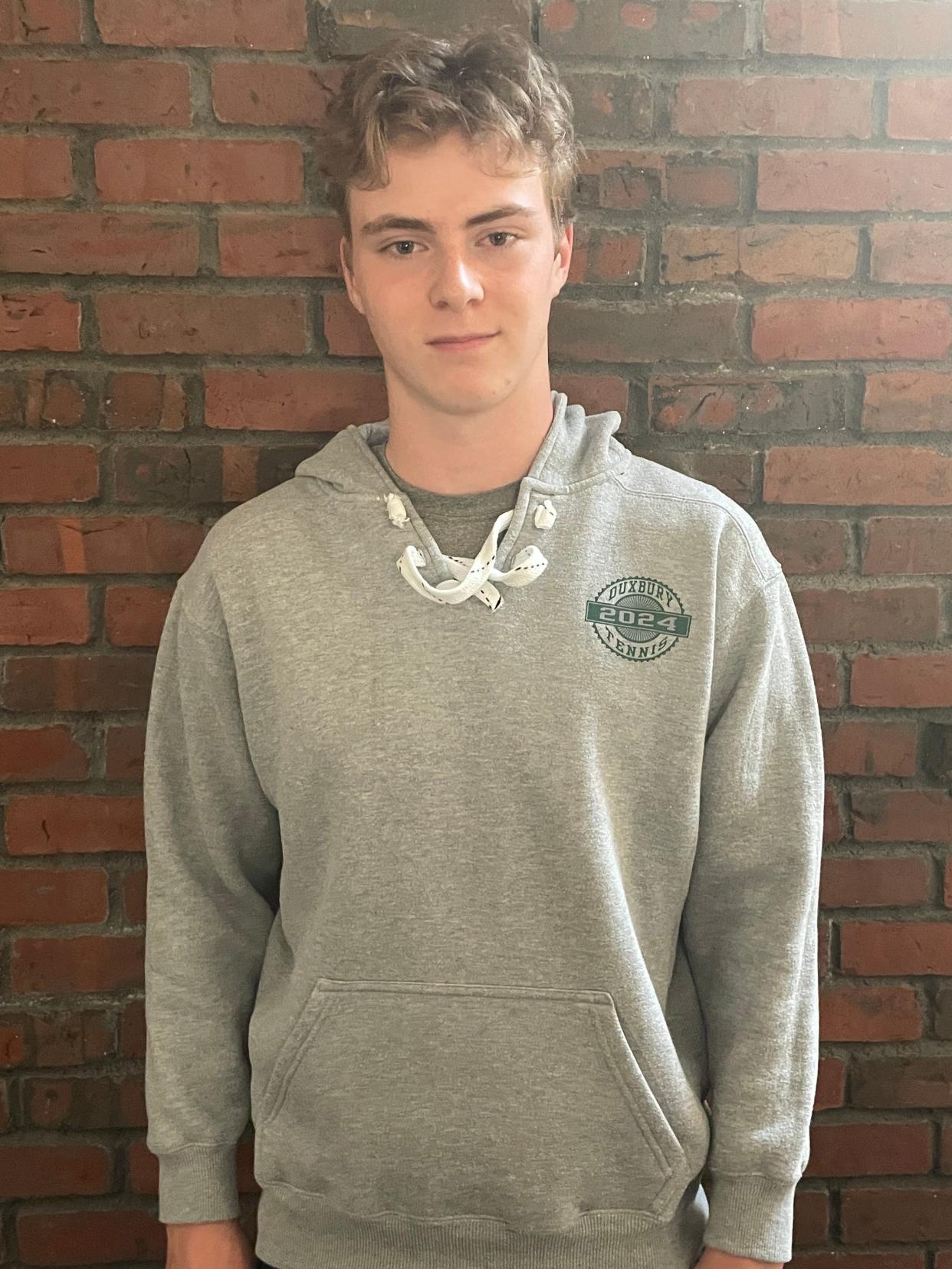 Duxbury's Tucker Catalano was named to the 2024 Patriot Ledger/Enterprise boys tennis All-Scholastic team.