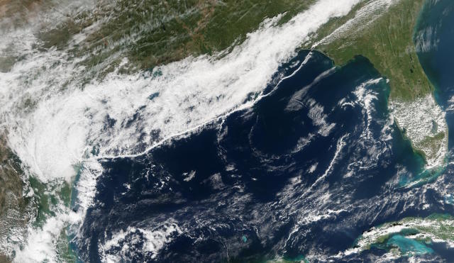 (NASA) Rope cloud over Gulf of Mexico