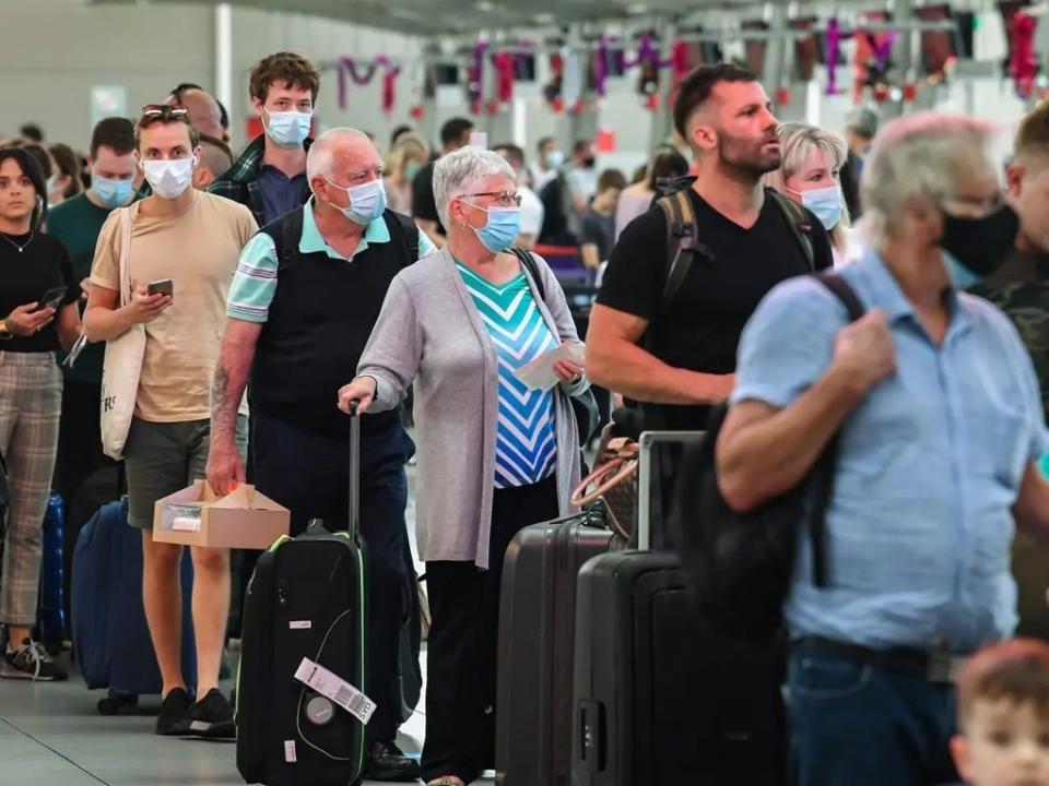 Airport passengers.