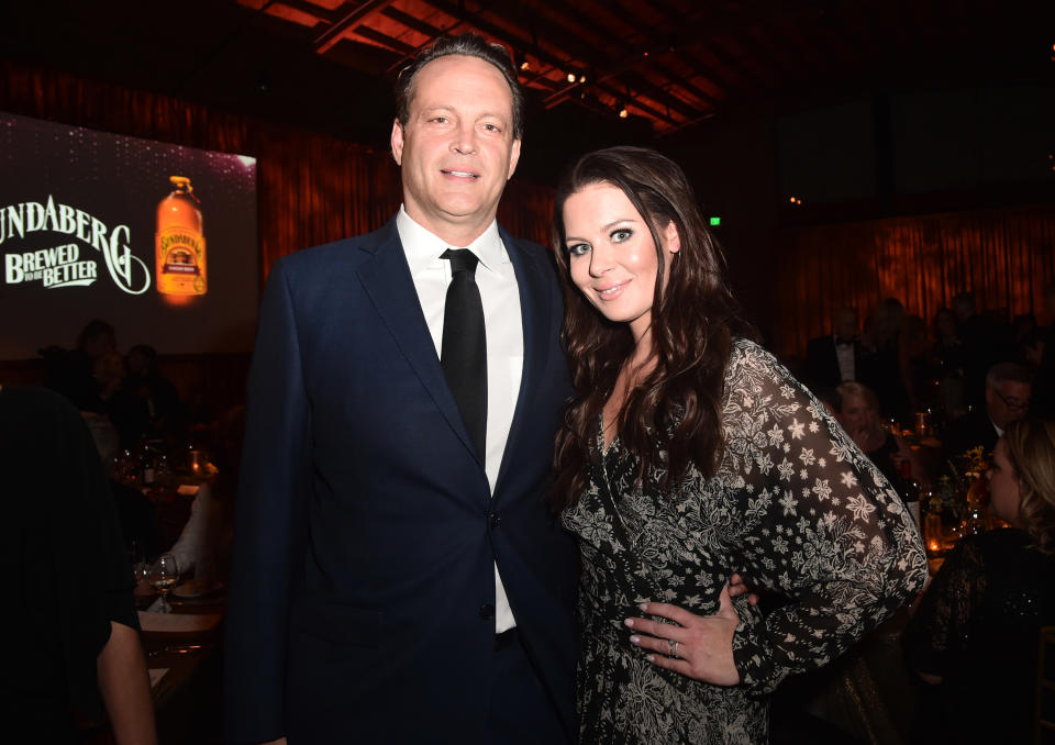 Vince Vaughn and Kyla Weber attend the 16th annual G'Day USA Los Angeles Gala at 3LABS on January 26, 2019