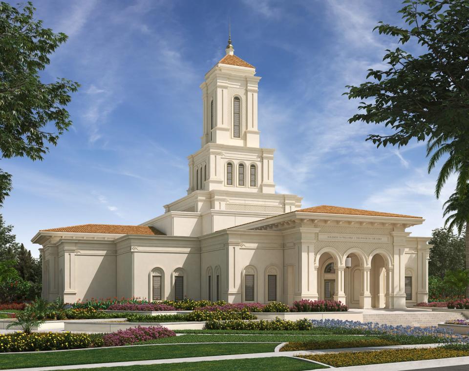 The artist’s rendering of the Tampa Florida Temple released by The Church of Jesus Christ of Latter-day Saints in March 2023. | Church of Jesus Christ of Latter-day Saints