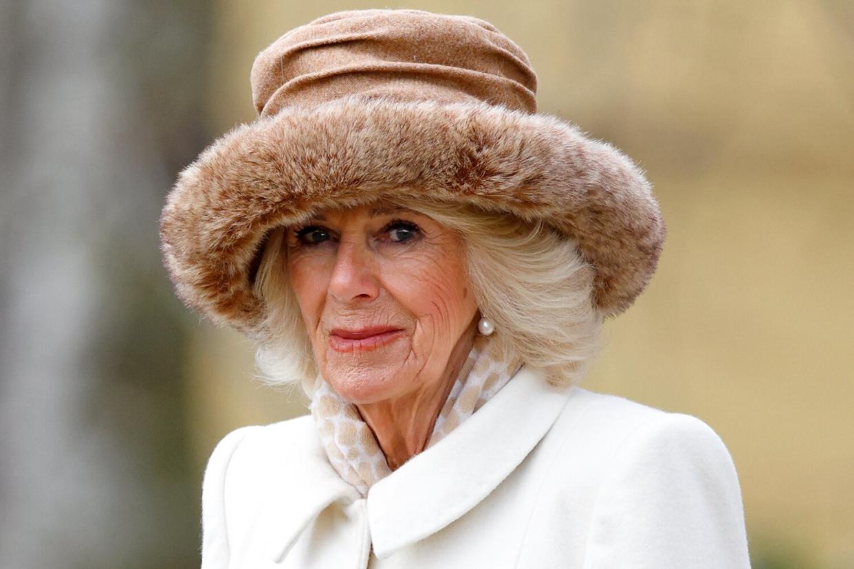 King Charles III and Camilla, Queen Consort visit Colchester Castle on March 7, 2023 in Colchester, England.