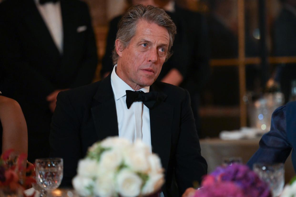 Hugh Grant is no stranger to global politics after starring as the  British Prime Minister in Love Actually (Getty Images)
