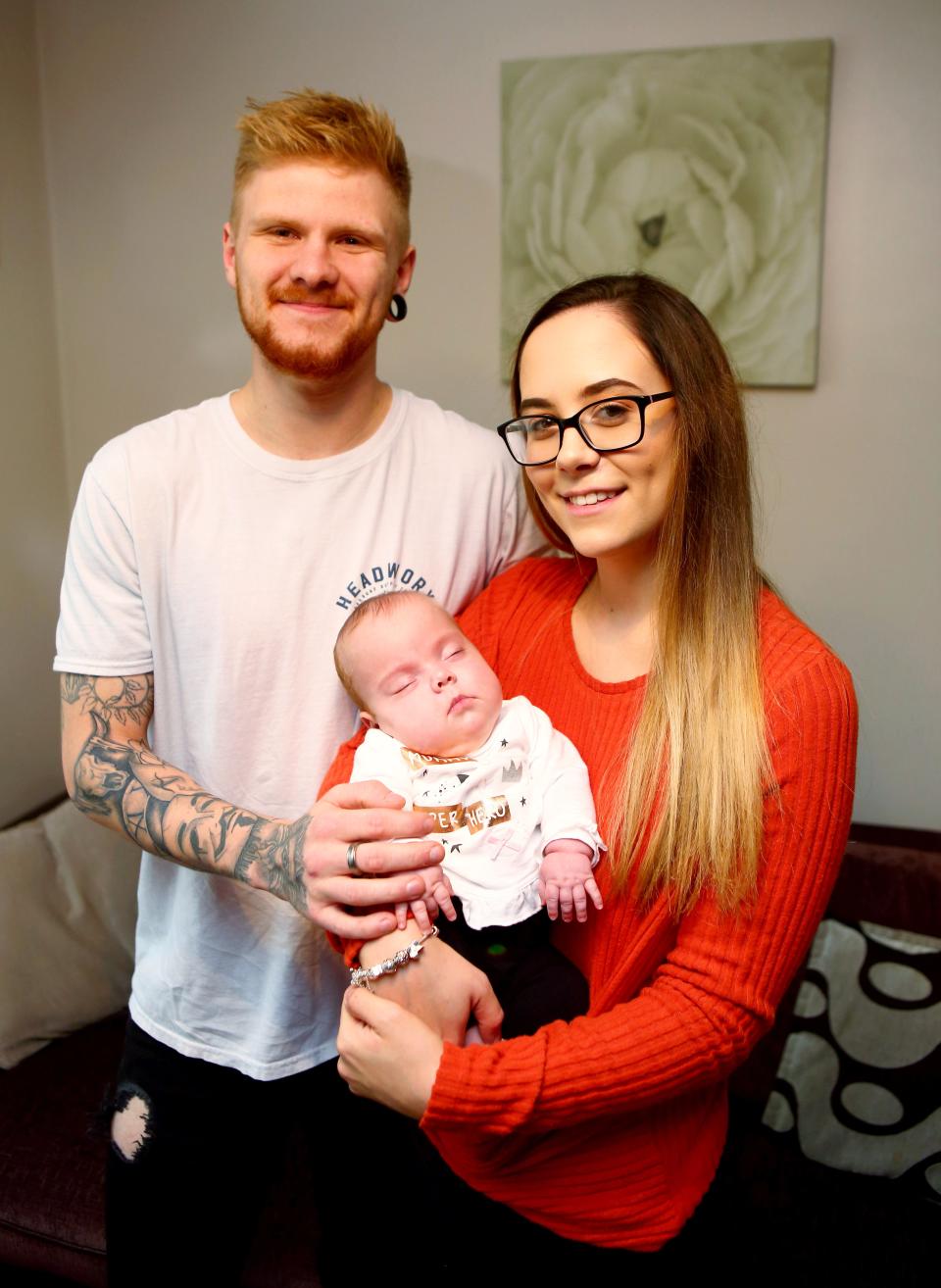 Georgia and Tyler were told their daughter had spina bifida before she was even born. Photo: Mega
