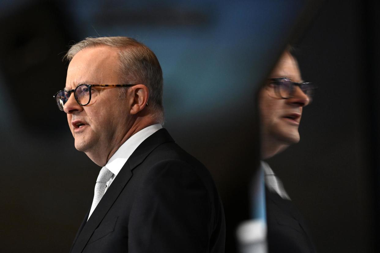 <span>Prime minister Anthony Albanese announces the government’s Future Made in Australia policy this week.</span><span>Photograph: Darren England/AAP</span>