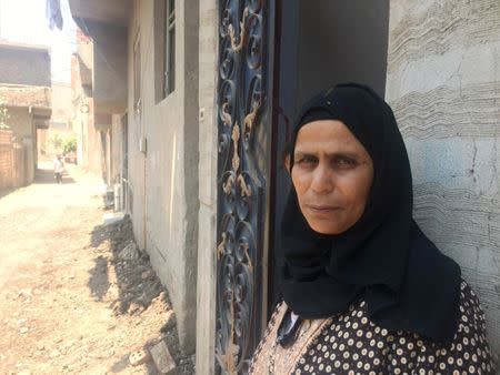 Adia al-Sharkawi, Mother of Abdel Rahman Shaban Abokorah, a 28-year-old plumber who killed two German women and wounded four other tourists last Friday at the Zahabia hotel and neighbouring Sunny Days Palacio resort at Hurghada, is seen in Kafr AL-sheikh, Egypt, July 18, 2017. Picture taken July 18, 2017. REUTERS/Amina Ismail