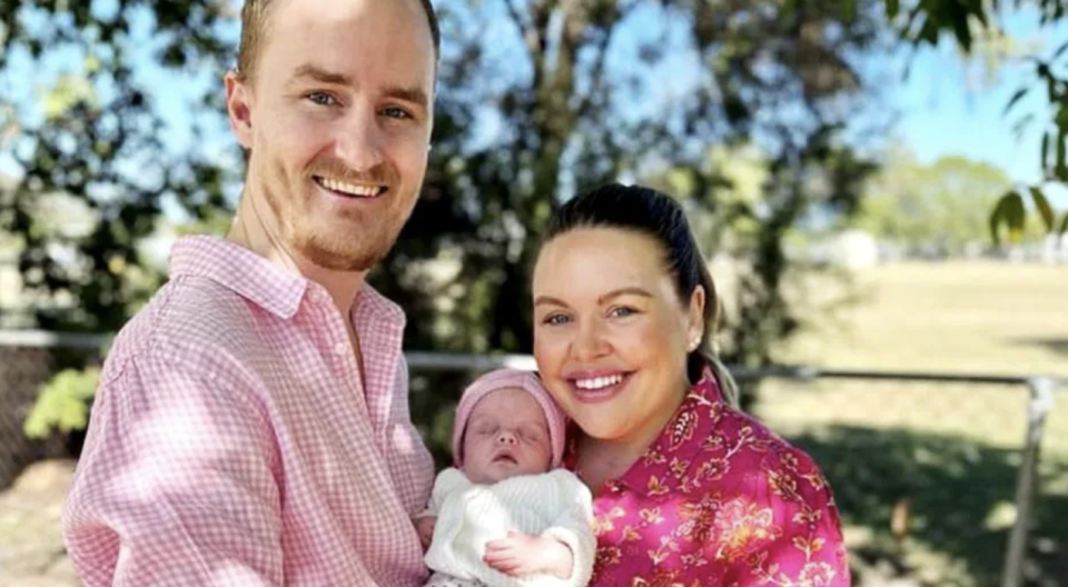 Matthew and Tayla Cox with their daughter Murphy. Source: Facebook. 
