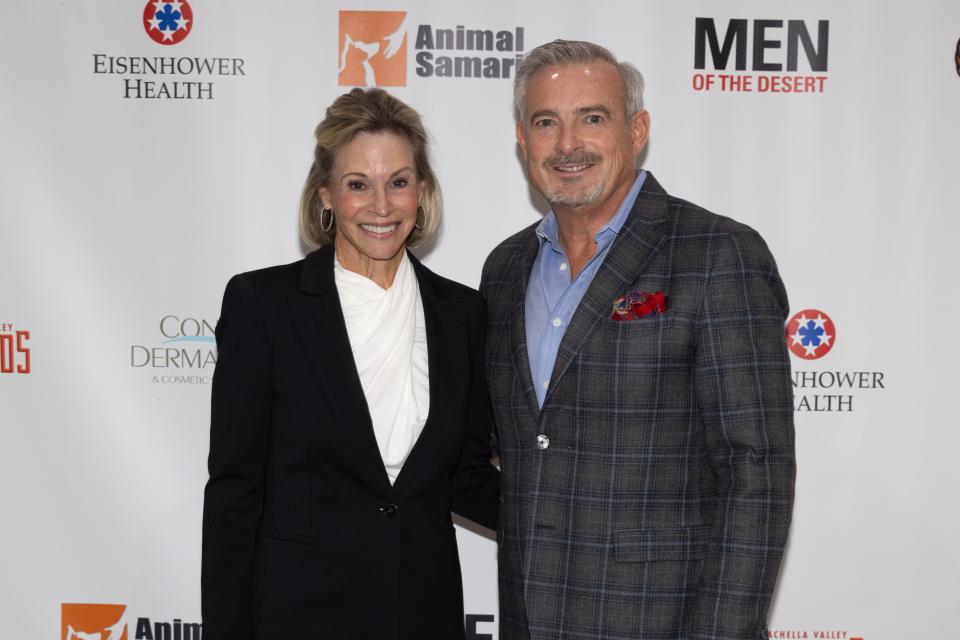 Event co-chairs Lori Serfling and Patrick Mundt attend the 14th annual Men of the Desert fashion show benefiting Animal Samaritans on Dec. 3, 2023.