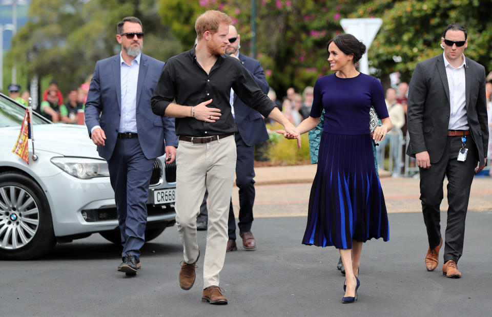 Thousands of people have turned out to see Harry and Meghan during their royal tour (Getty)