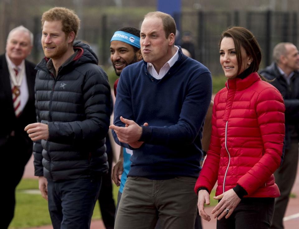 Prince William shows off an intense facial expression.