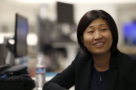 Venture capitalist Jenny Lee poses for a portrait in Menlo Park, California August 24, 2015. REUTERS/Robert Galbraith