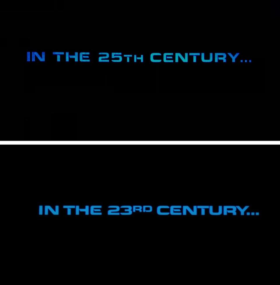 The title cards for Star Trek: Picard season 3 and Star Trek II: The Wrath of Khan, for Picard Easter eggs piece.