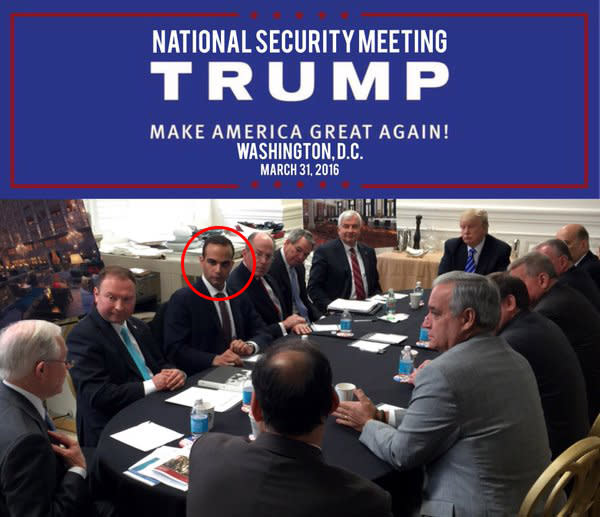 Trump with Papadopoulos (circled)