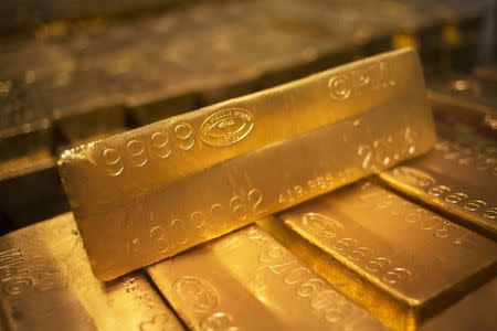 Gold prices dropped as the dollar was driven higher by yields