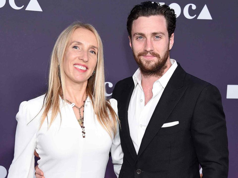 <p>Gregg DeGuire/FilmMagic</p> Sam and Aaron Taylor-Johnson at the MOCA Benefit 2019 on May 18, 2019 in Los Angeles, California