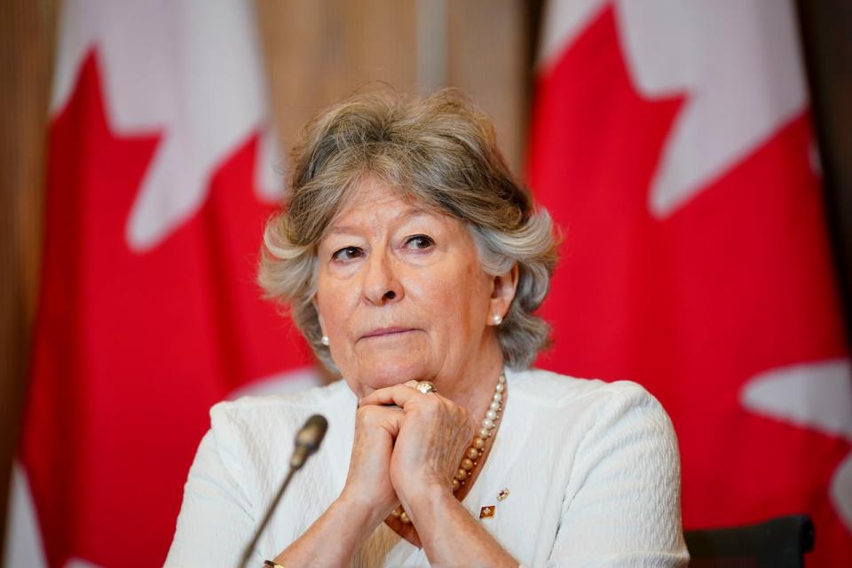Former Supreme Court Justice Louise Arbour releases the final report of the Independent External Comprehensive Review into Sexual Misconduct and Sexual Harassment in the Department of National Defence and the Canadian Armed Forces in Ottawa on Monday, May 30, 2022. Also in attendance is Minister of National Defence Anita Anand, Chief of the Defence Staff, General Wayne Eyre, and Deputy Minister of National Defence, Bill Matthews.