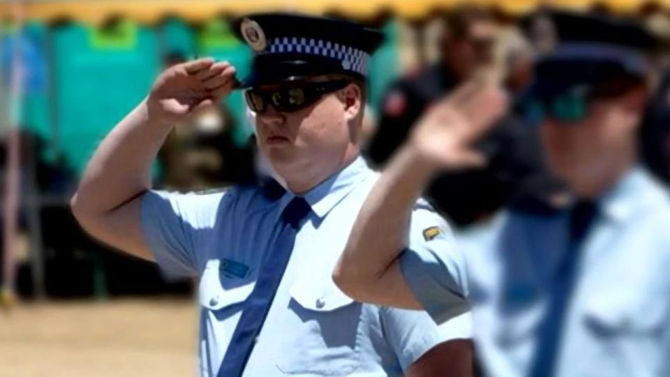 Constable White has been suspended with pay. Picture: 9 News