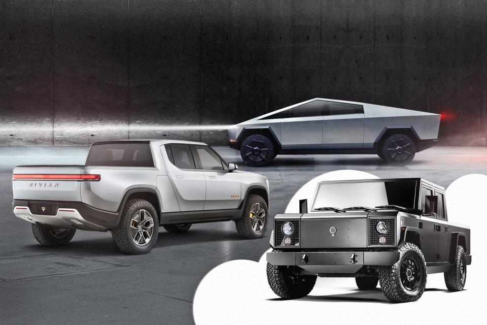 <p>The next frontier for electric vehicles is gearing up to be a showdown in the pickup truck market. <a href="https://www.caranddriver.com/rivian" rel="nofollow noopener" target="_blank" data-ylk="slk:Rivian;elm:context_link;itc:0;sec:content-canvas" class="link ">Rivian</a>, an upstart EV automaker from Michigan, surprised the automotive world with the <a href="https://www.caranddriver.com/rivian/r1t" rel="nofollow noopener" target="_blank" data-ylk="slk:R1T pickup truck;elm:context_link;itc:0;sec:content-canvas" class="link ">R1T pickup truck</a> concept in late 2018, which kicked off a string of future me-too products such as the <a href="https://www.caranddriver.com/tesla/cybertruck" rel="nofollow noopener" target="_blank" data-ylk="slk:Tesla Cybertruck;elm:context_link;itc:0;sec:content-canvas" class="link ">Tesla Cybertruck</a>, the <a href="https://www.caranddriver.com/gmc/hummer-ev" rel="nofollow noopener" target="_blank" data-ylk="slk:GMC Hummer EV SUT;elm:context_link;itc:0;sec:content-canvas" class="link ">GMC Hummer EV SUT</a>, and the <a href="https://www.caranddriver.com/bollinger/b2" rel="nofollow noopener" target="_blank" data-ylk="slk:Bollinger B2;elm:context_link;itc:0;sec:content-canvas" class="link ">Bollinger B2</a>. As batteries become more advanced and cheaper, more applications of the technology could be on the table for the first time. SUVs, pickups, and other utility vehicles promise to push the EV into a new era—and there's an increasing interest in using electric propulsion in commercial vehicles, particularly <a href="https://www.caranddriver.com/news/a15338821/elon-shows-us-his-semi-teslas-next-big-thing-is-big-indeed/" rel="nofollow noopener" target="_blank" data-ylk="slk:long-haul trucking;elm:context_link;itc:0;sec:content-canvas" class="link ">long-haul trucking</a>. Our guess is that while electric vehicles have been around for more a century already, their story is only just beginning.</p>