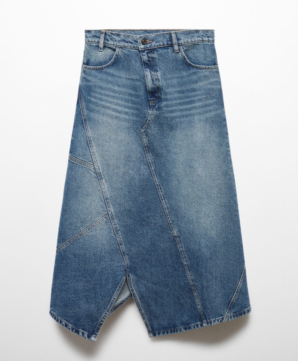 Asymmetric denim skirt, £49.99, mango.com (Mango)