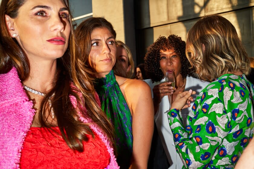 Los Angeles, CA - June 4, 2022 - Olivia Marciano, second from left. the Museum of Contemporary Art's annual gala, MOCA Gala, took place Saturday night for the first time since 2019 after a three year pandemic hiatus. (Credit: Michelle Groskopf / For The Times)