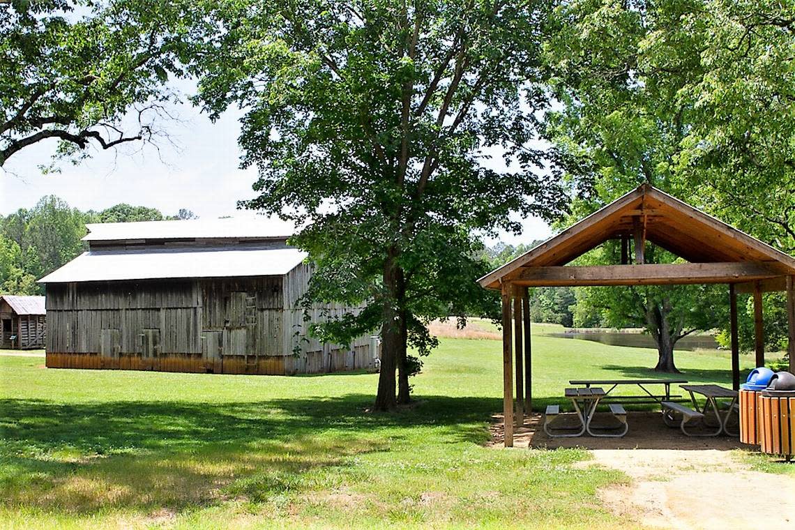 Blackwood Farm Park on N.C. 86 near New Hope Church Road in Orange County officially opens May 19, 2023. The park offers trails, historic buildings, picnic shelters, an amphitheater and a fishing pond for licensed fishers.