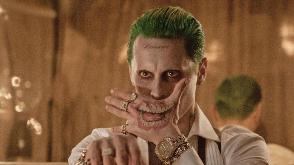 Jared Leto as the Joker in 2016's 'Suicide Squad'. (Credit: DC/Warner Bros)