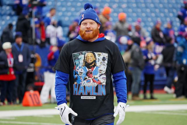 What is the No. 3 patch on Bills' jerseys? Buffalo honors Damar Hamlin's  recovery during playoff run