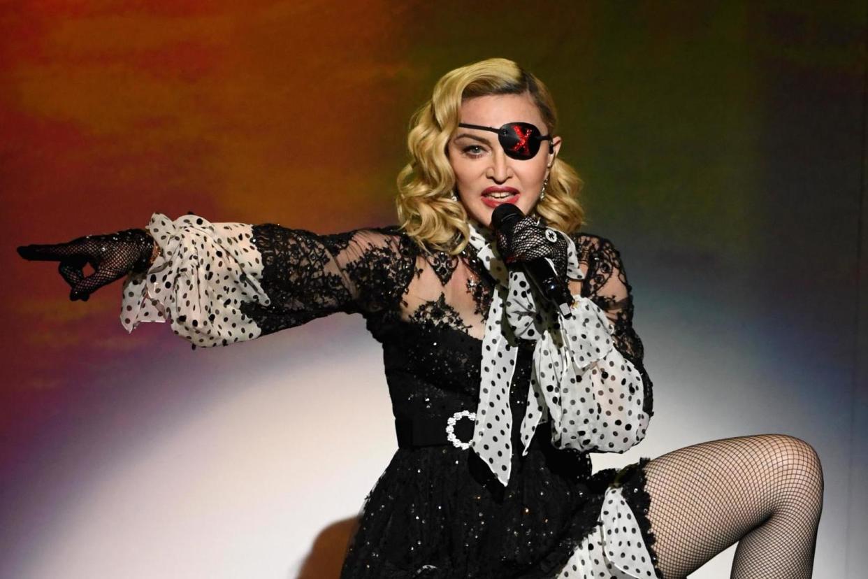 Madonna performing at the 2019 Billboard Music Awards: Getty