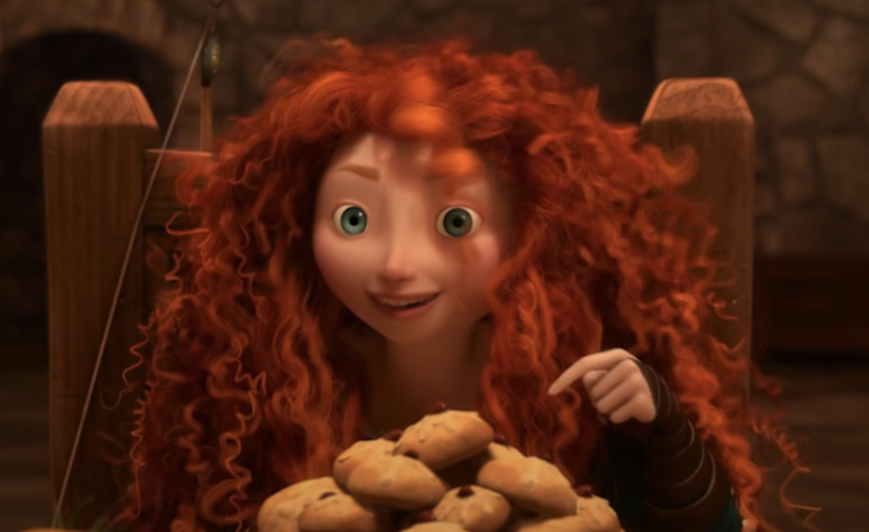 Merida eating food