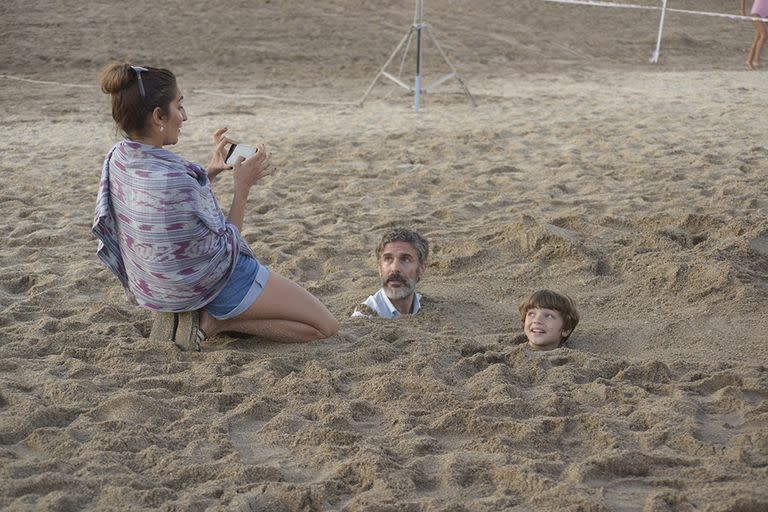 Charo López, Sbaraglia y el joven Benjamín Otero