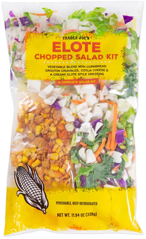 Bag of Trader Joe's Elote Chopped Salad Kit