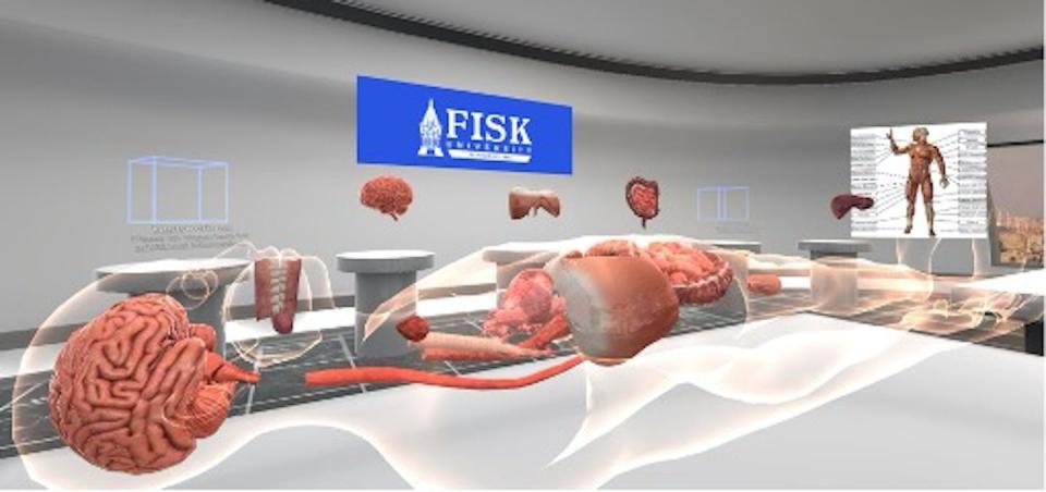 Fisk University is using virtual cadavers for its pre-med program. <a href="https://www.fisk.edu/featured/fisk-university-htc-vive-t-mobile-and-victoryxr-launch-5g-powered-vr-human-cadaver-lab/" rel="nofollow noopener" target="_blank" data-ylk="slk:Fisk University;elm:context_link;itc:0;sec:content-canvas" class="link ">Fisk University</a>