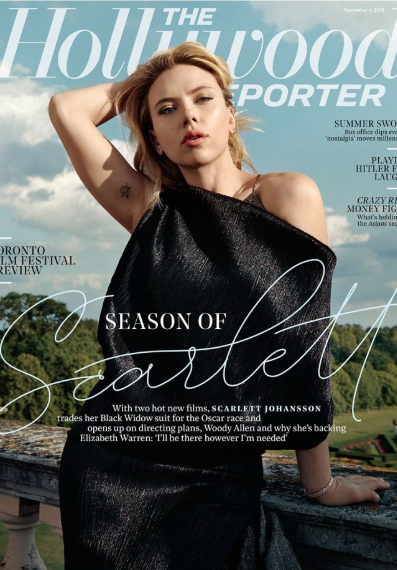 Scarlett Johansson on the cover of this week’s edition of the Hollywood Reporter (The Hollywood Reporter)