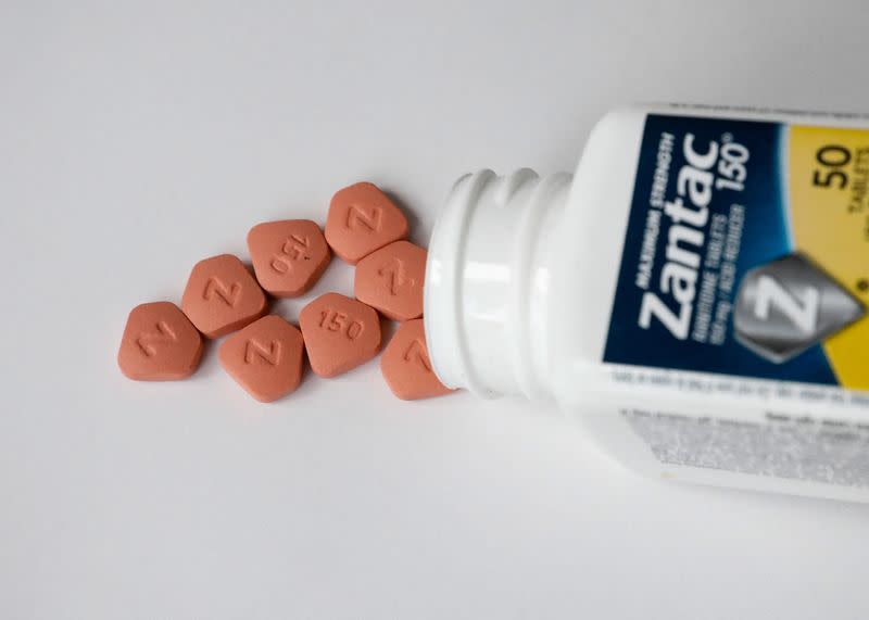 Zantac heartburn pills are seen in this picture illustration