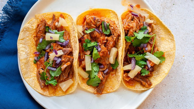 tacos with pork and pineapple